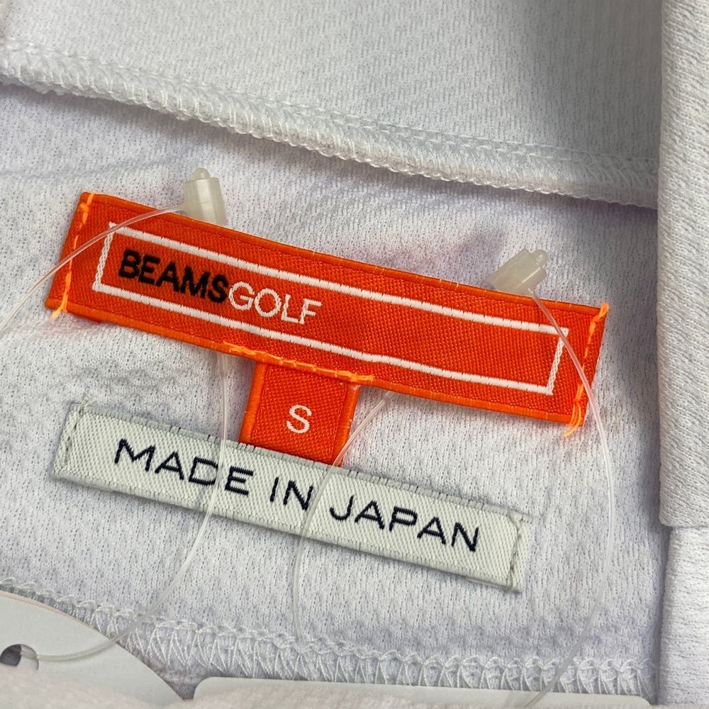 サイズ：S BEAMS GOLF ビームスゴルフ  モックネック 半袖Tシャツ ワッペン  ホワイト系 [240101480236] ゴルフウェア メンズ ストスト 新品】BEAMS GOLF ビームスゴルフ モックネック 半袖Tシャツ