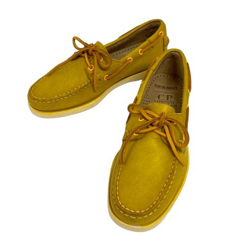 シーピーカンパニー C.P.COMPANY ×SEBAGO デッキシューズ モカシン スリッポン 7 25cm 黃 イエロー