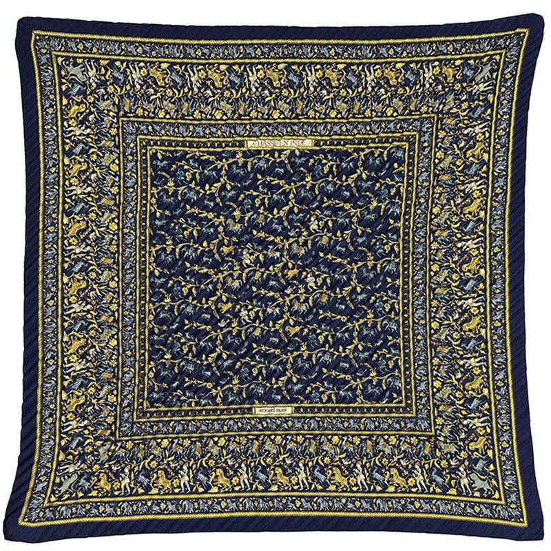 HERMES エルメス カレ プリセ インドの狩猟 プリーツスカーフ 美品 エルメス HERMES スカーフ プリーツカレ CHASSE EN INDE インド