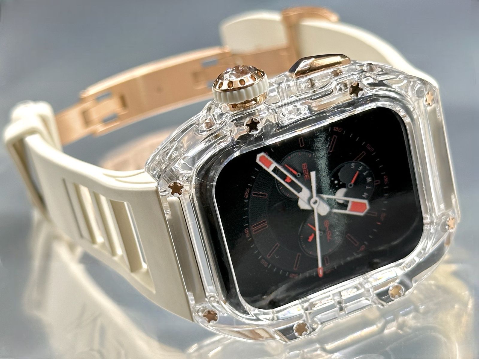 2024得価WS/アップルウォッチバンド セラミックベルト Apple Watch カバー Apple Watchアクセサリー