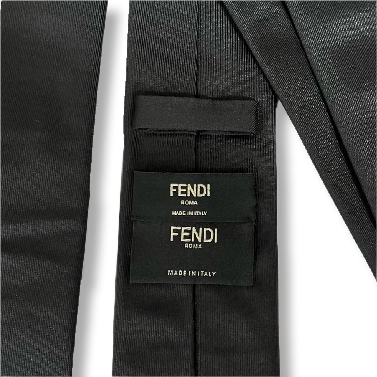 FENDI フェンディ ネクタイ モンスター ブラック ライトストーン