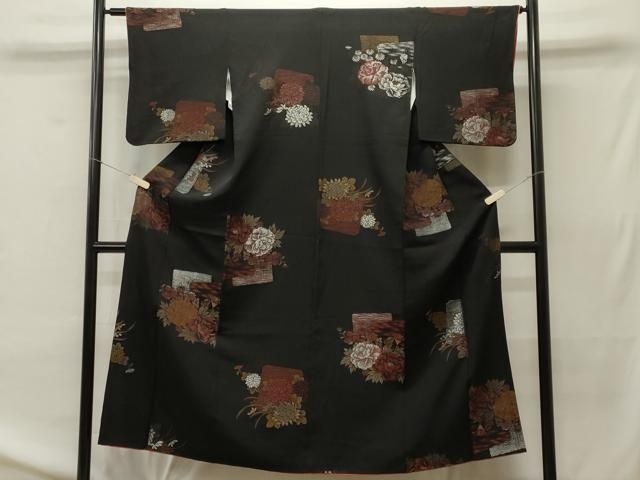 平和屋着物▽上質な小紋　単衣　古都の宴　反端付き　正絹　逸品　DAAW9231sf 平和屋着物▽上質な小紋 単衣 古都の宴 反端付き 正絹