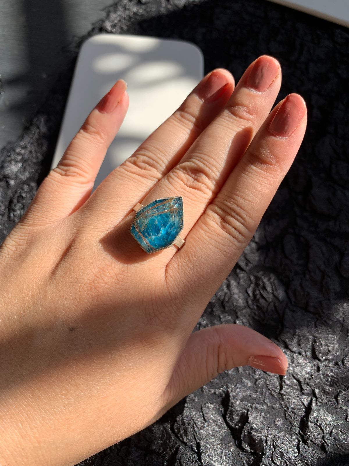 ピンクオパール×ルチルクォーツ ダブレット ストーン リング シルバー 52 ピンクオパール×ルチルクォーツ ダブレット ストーン リング シルバー