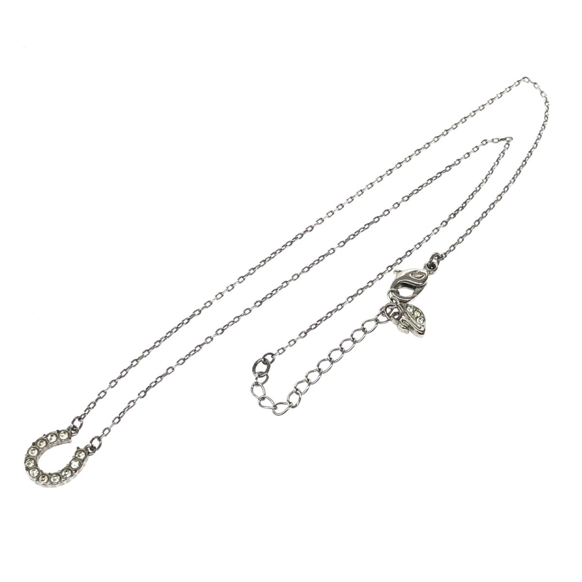 Swarovski シルバー 馬蹄型 ネックレス SWAROVSKI スワロフスキー 馬蹄型 ネックレス シルバーカラー