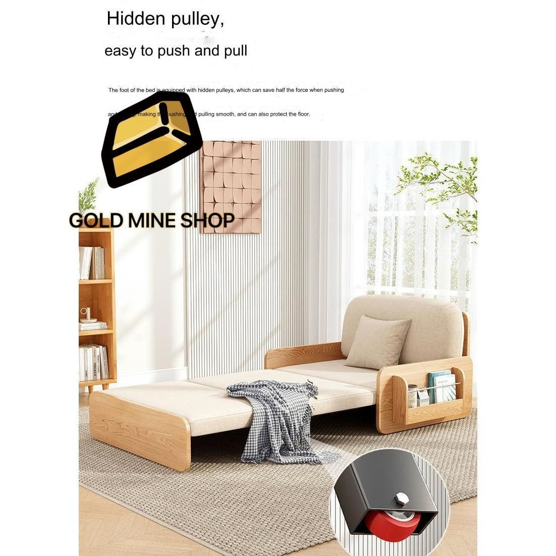 ソファーベッド 折りたたみソファー 収納 な布製の小さなソファ お手入れ簡単なソファベッド アパートやホテル用の2-in-1 1m NEXPOTALLINN_EU