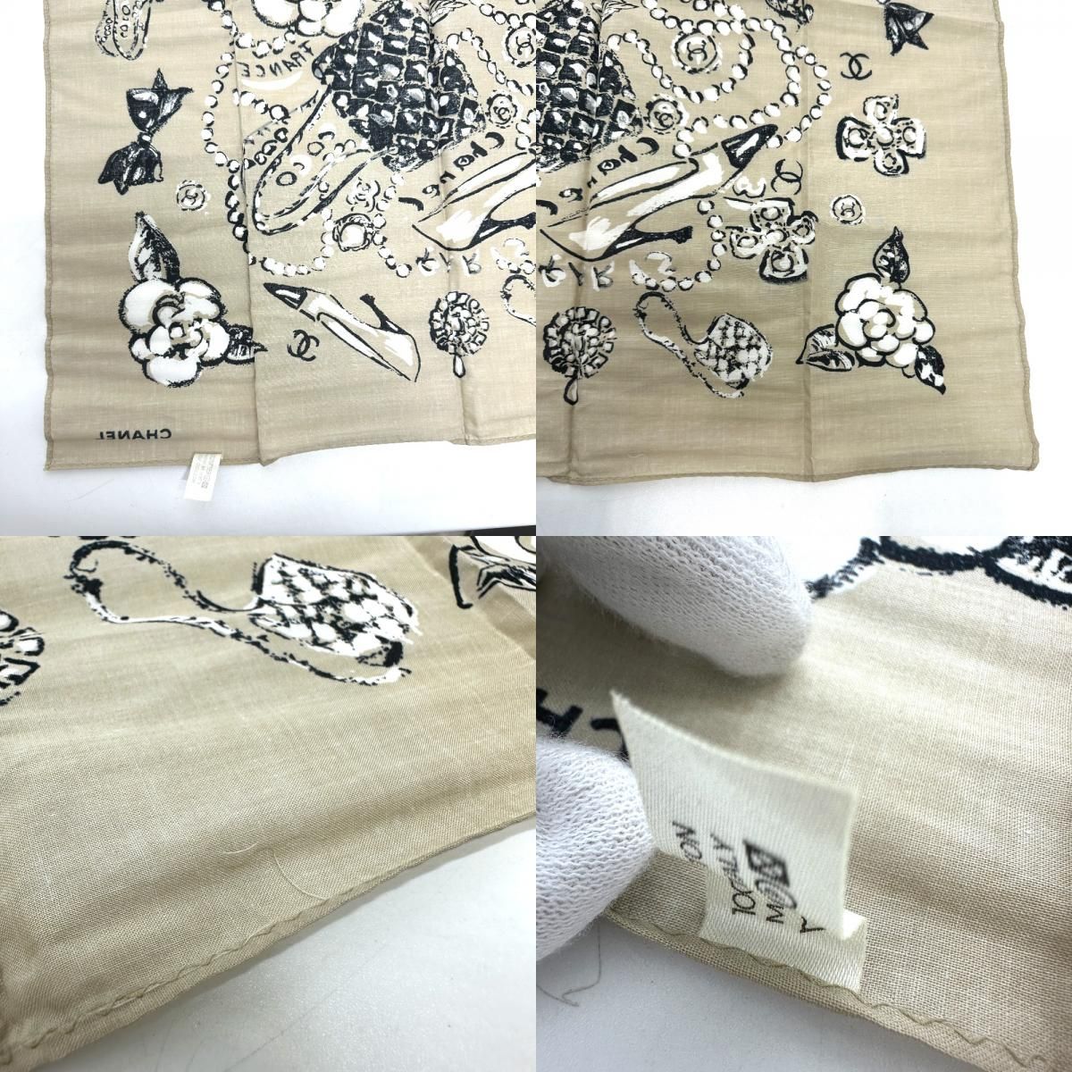 CHANEL シャネル ココマーク CC カメリア ハンカチ コットン CHANEL シャネル ハンカチ カメリア コットン - メルカリ