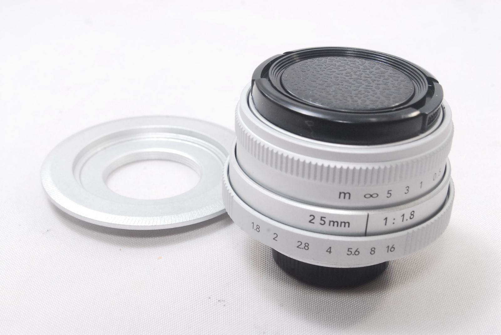 Cマウントレンズ 25mm F1.4 シルバーレンズ 【新品】 SG-image、ニコン