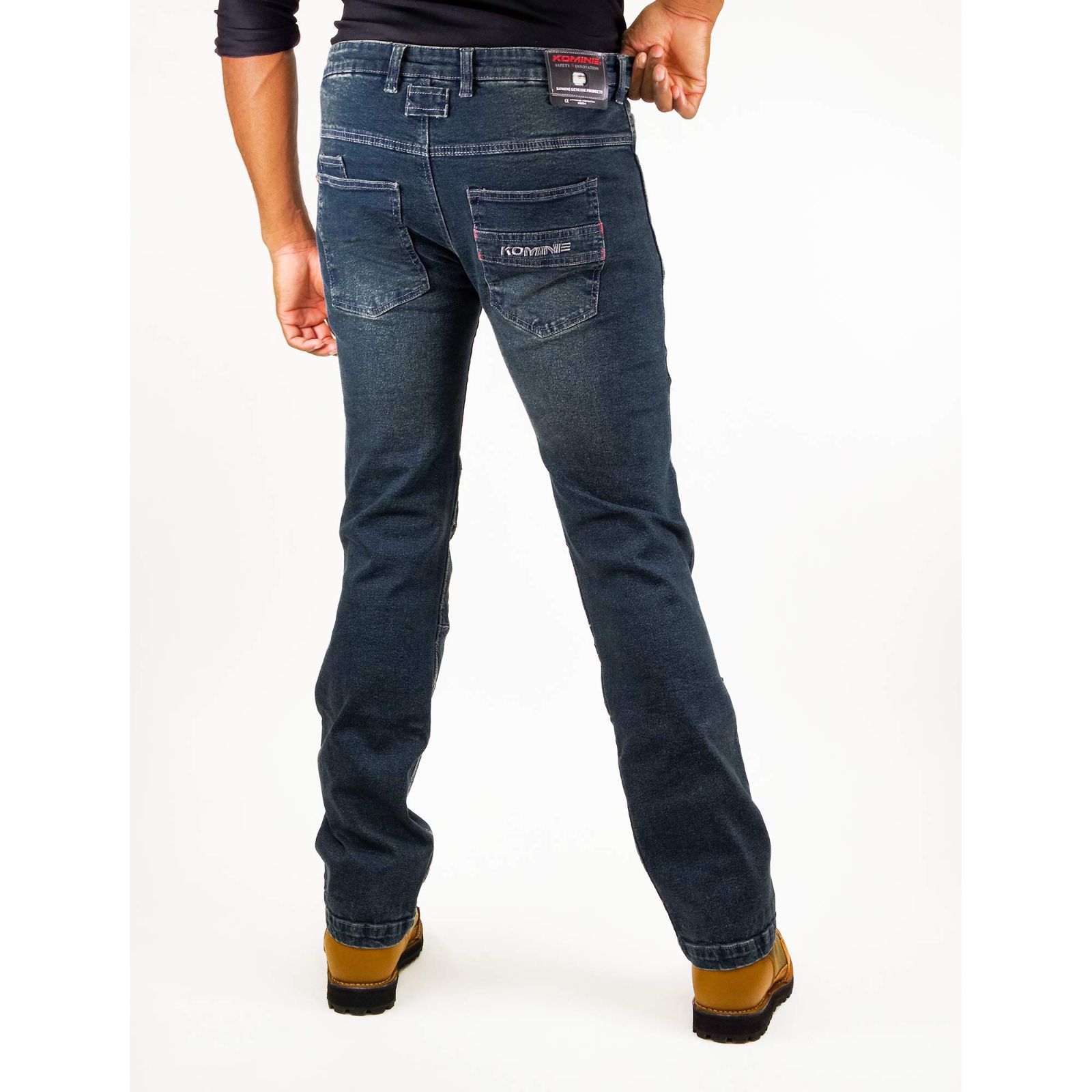 KVジーンズ バイク用 WJ-742R 1159 春夏秋向け プロテクター CE規格レベル2 KOMINE ストレッチ素材 07-742 IndigoBlue L