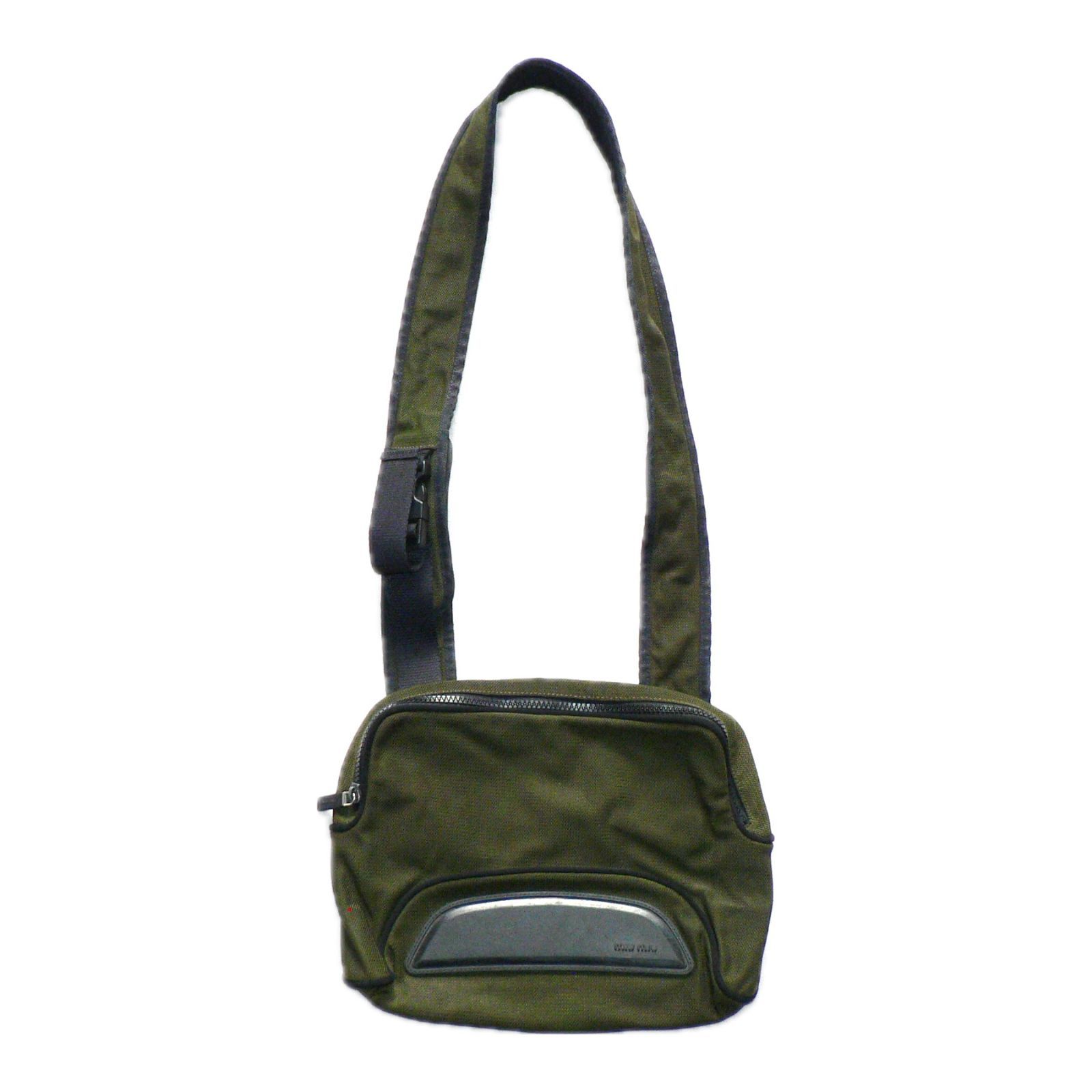 1999fw】miumiu mesh rubber olive khaki shoulder bag archive 90s