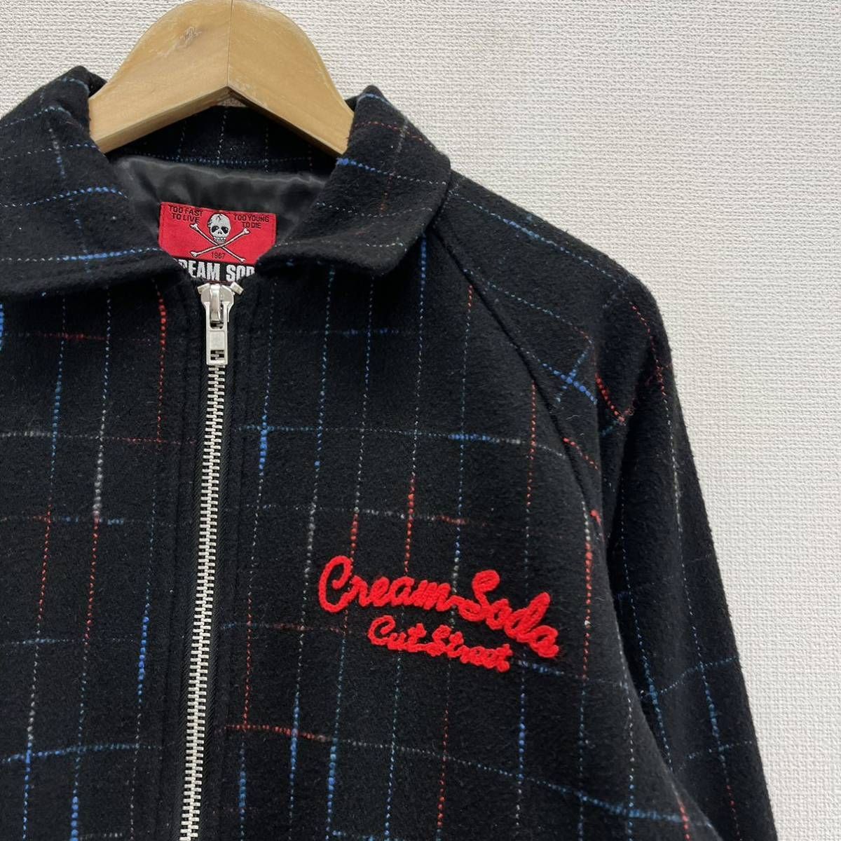 当時物CREAM SODA　クリームソーダギャバジャンジャケットピンクドラゴン 希少】当時物 CREAM SODA クリームソーダ ピンクドラゴン