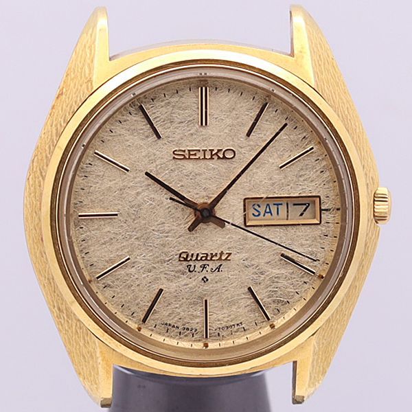デッドストック級 稼働 良品 セイコー QZ 3823-7030 V.F.A トップ18K