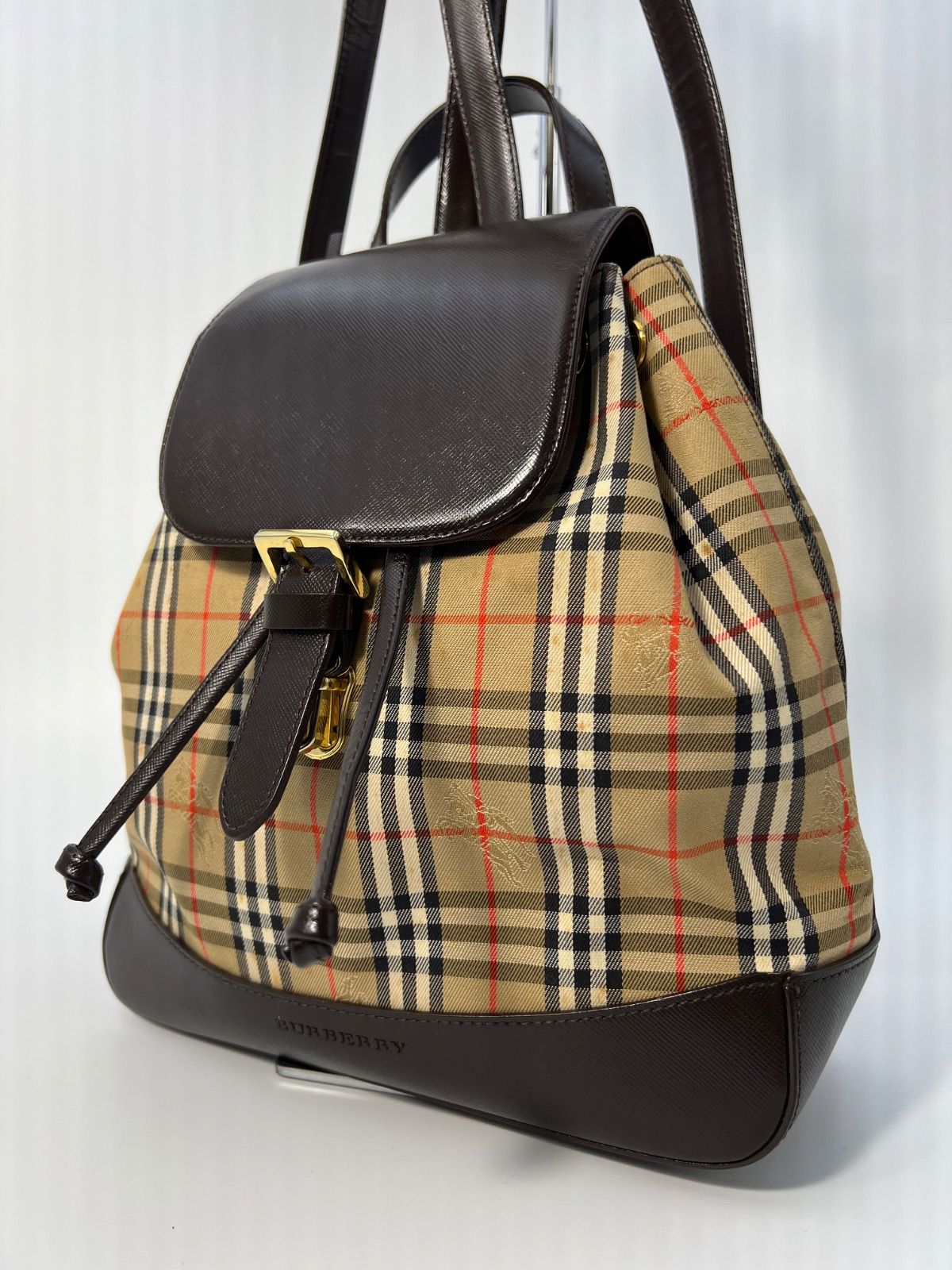 ☆美品☆BURBERRY バーバリー ノバチェック ミニリュック チャーム付き 