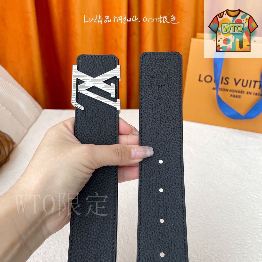 今日特価】LOUIS VUITTON Double-sided ライチ柄 レザーベルト