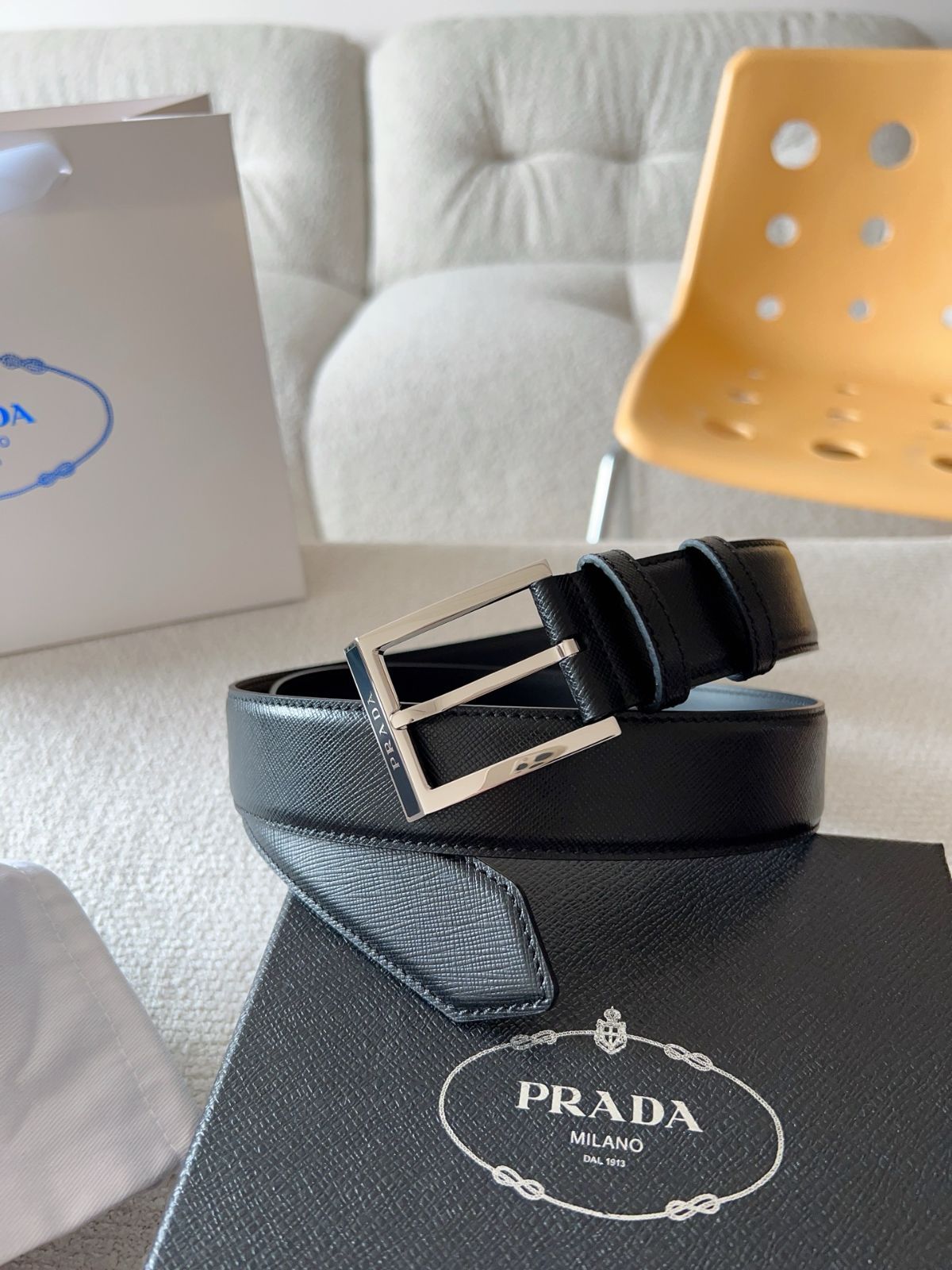今日特価】Prada プラダ レザーベルト-2 - メルカリ