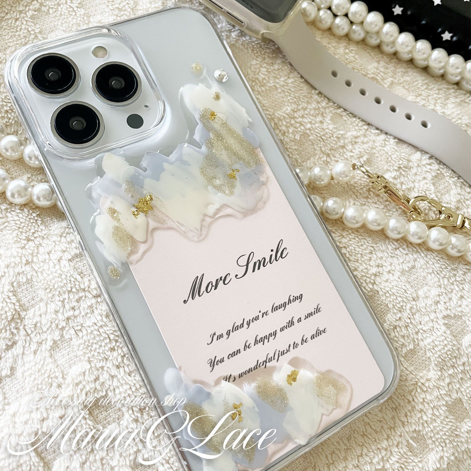 mariaglace】snowflake デコ スマホケース iPhone11 スマホケース