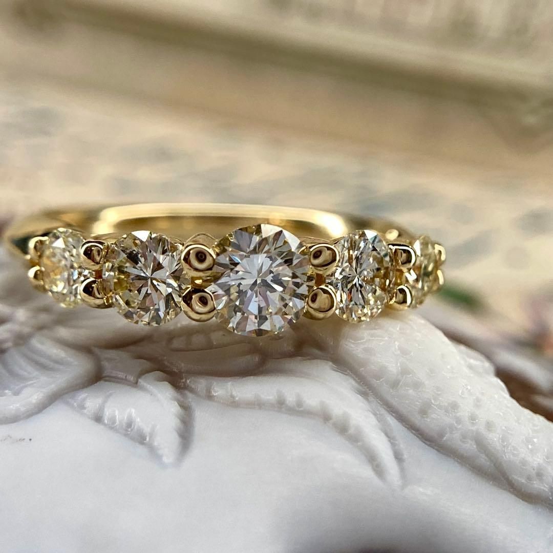 値下げ交渉可 平和堂貿易 K18 ダイヤモンド リング D0.48ct D0.23ct レディーハート 出品2週目 SELBY JC6392平和堂貿易 K18 天然ダイヤモンド リング