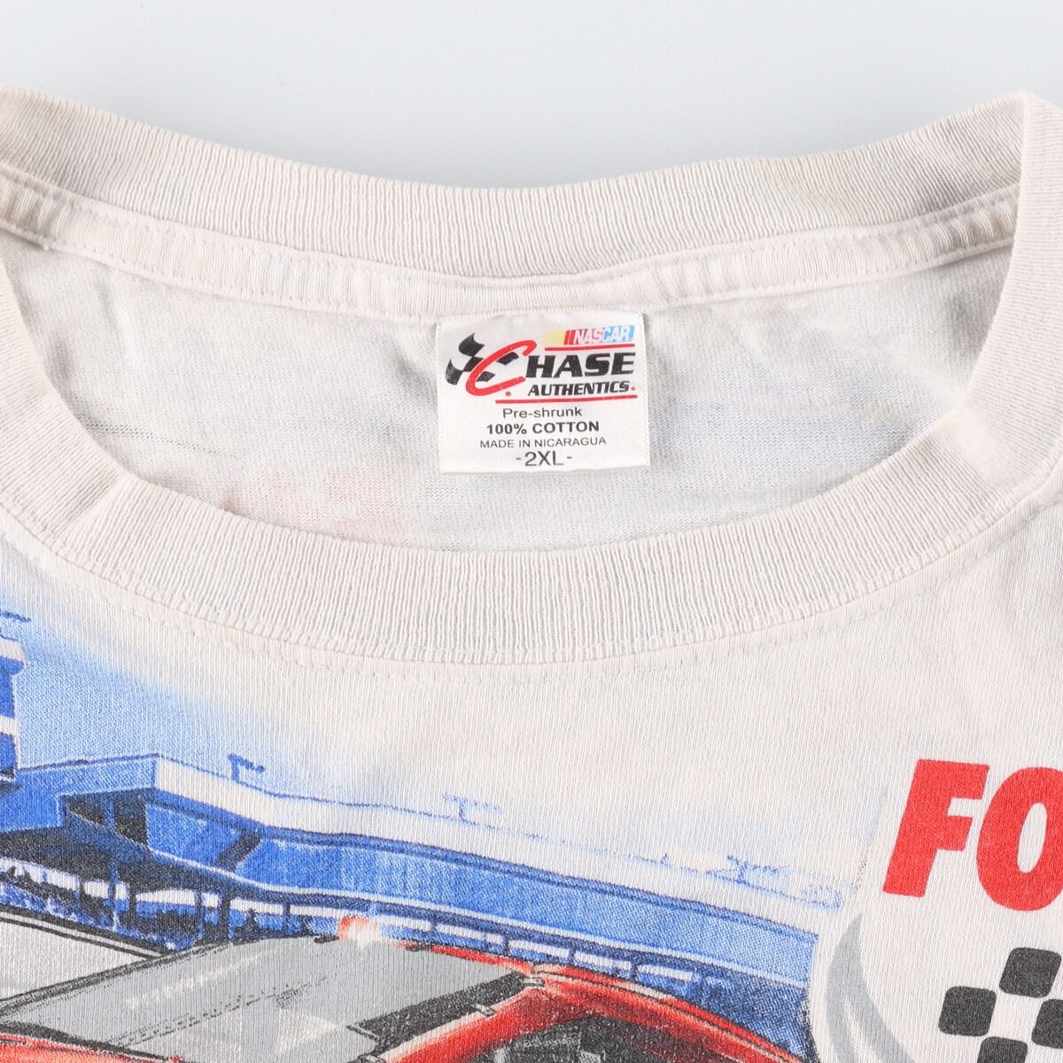 古着 CHASE AUTHENTIC NASCAR ナスカー 両面プリント 大判プリント