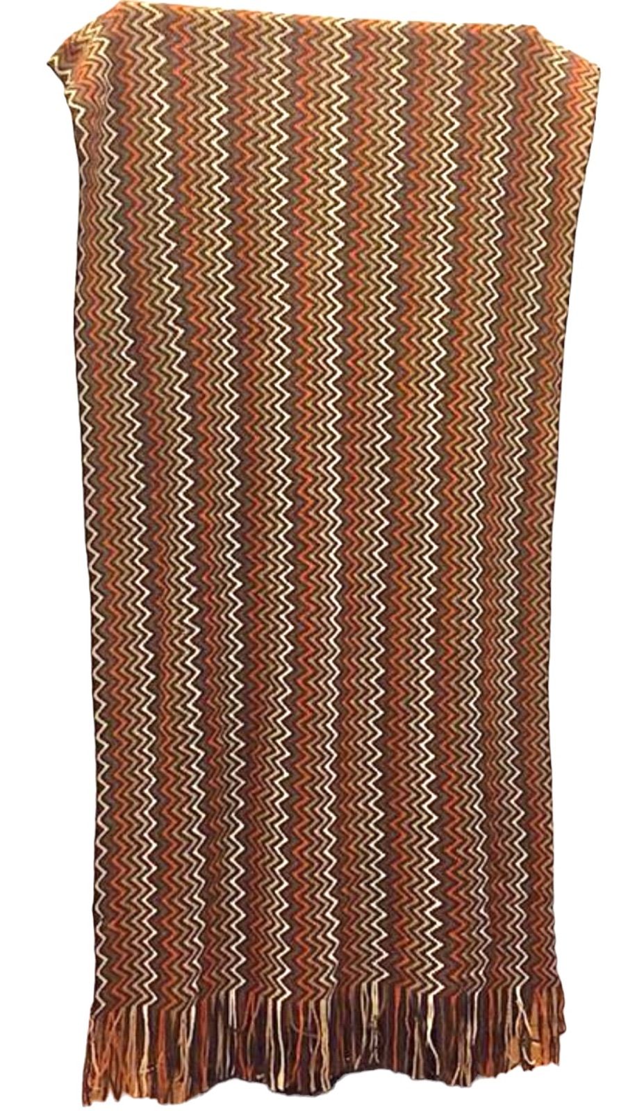 MISSONI ミッソーニ ウール ストール タグ付き ブラウン オレンジ