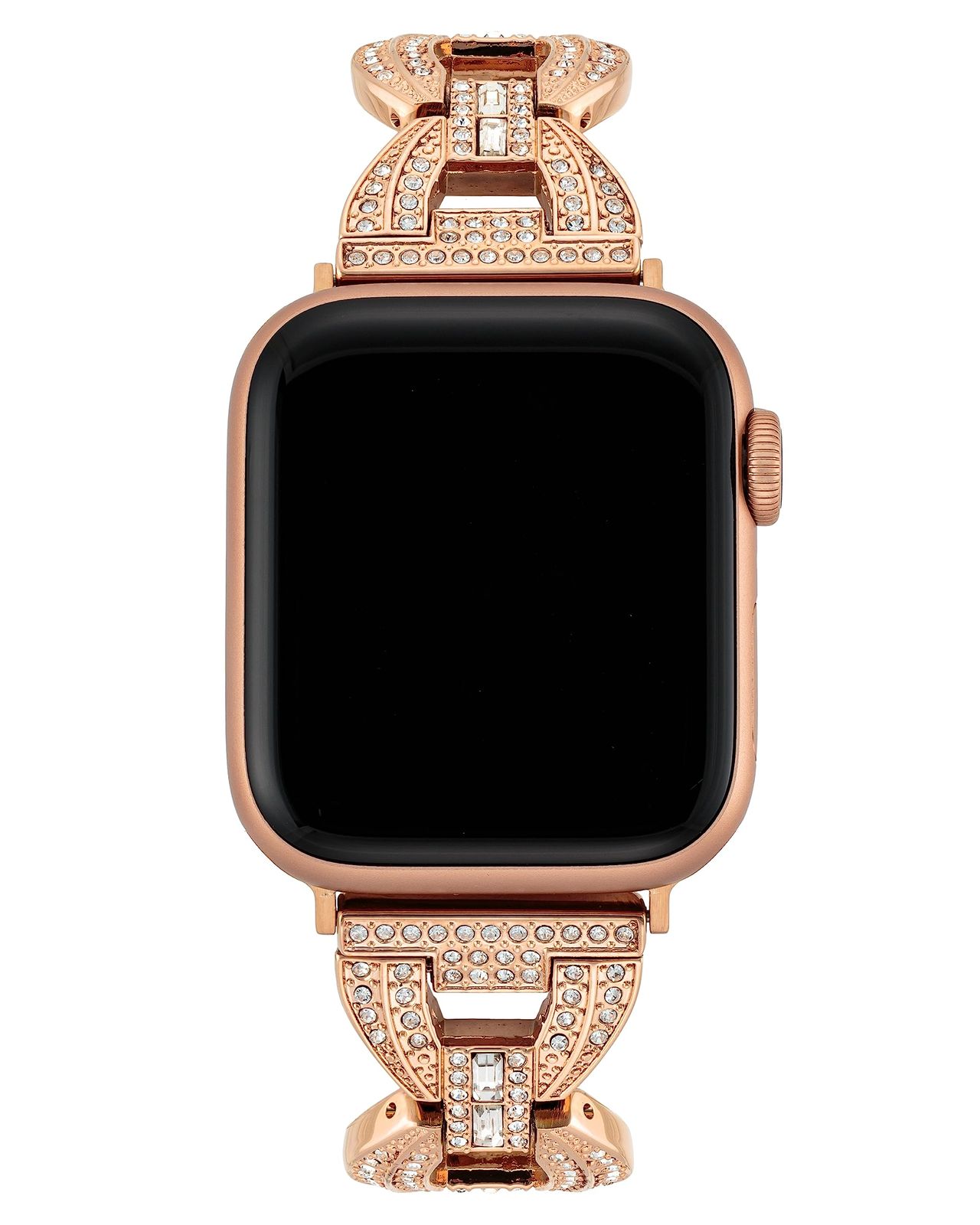 Anne Klein クリスタルアクセント ファッションブレスレット Apple Watch用 安全 調節 Apple Watchバンドの交換 ほとんどの手首にフ ローズゴールド 42mm Series 10 - 38|40|41mm