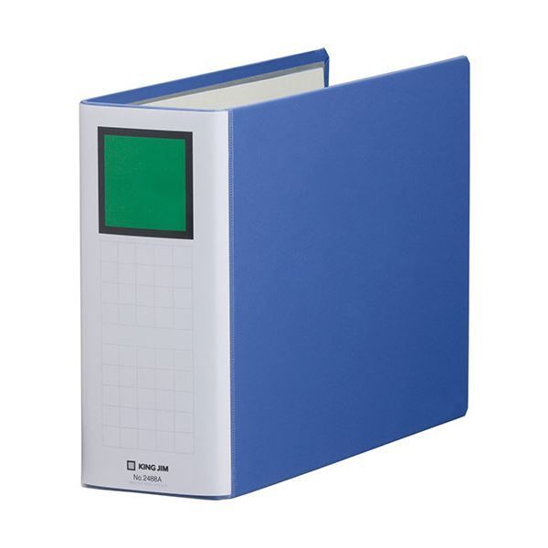（まとめ）キングジム 保存ファイル 4378 A4S 80mm 灰／赤〔×20セット〕 キングジム 保存ファイル（片開き） A4タテ とじ厚80mm 背幅94mm 青