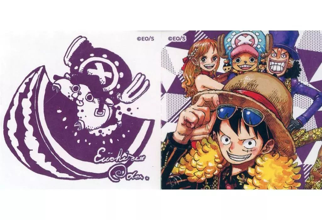 中古】シール・ステッカー 集合4人(ONE PIECE) ツインステッカー
