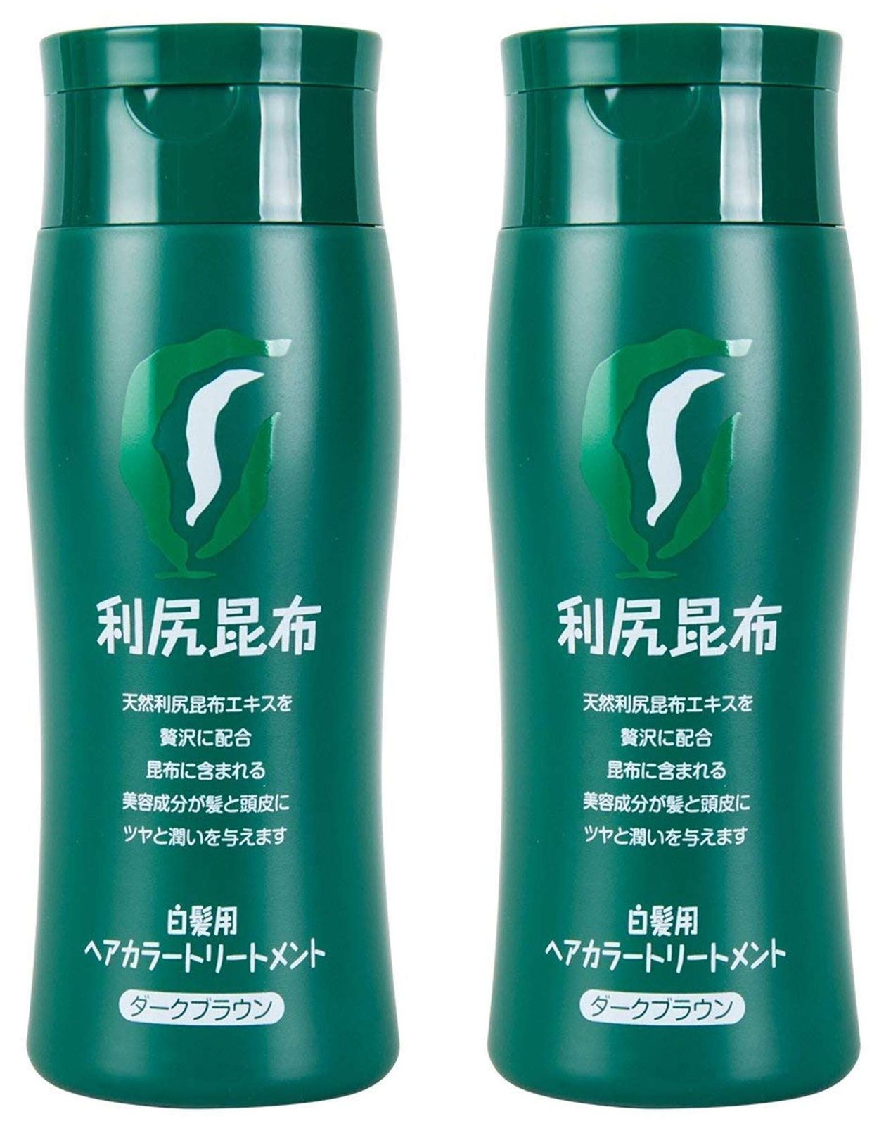 利尻昆布 ヘアカラー トリートメント ダークブラウン 4本セット 利尻