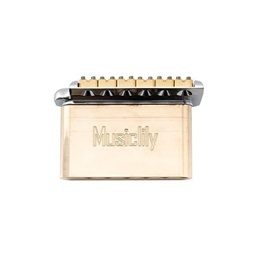 Musiclily Ultraブラス製41mmトレモロブロック10.5ｍｍ弦ピッチ PRS SEスタイルエレキギタートレモロブリッジ用