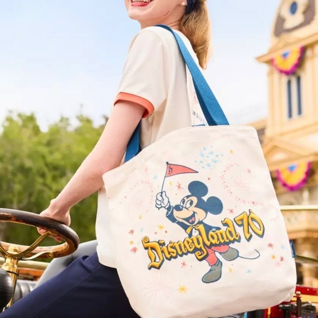 ミッキー トートバッグ ディズニーランド70周年 ディズニーランド70周年 ミッキー エコバッグ トートバッグ