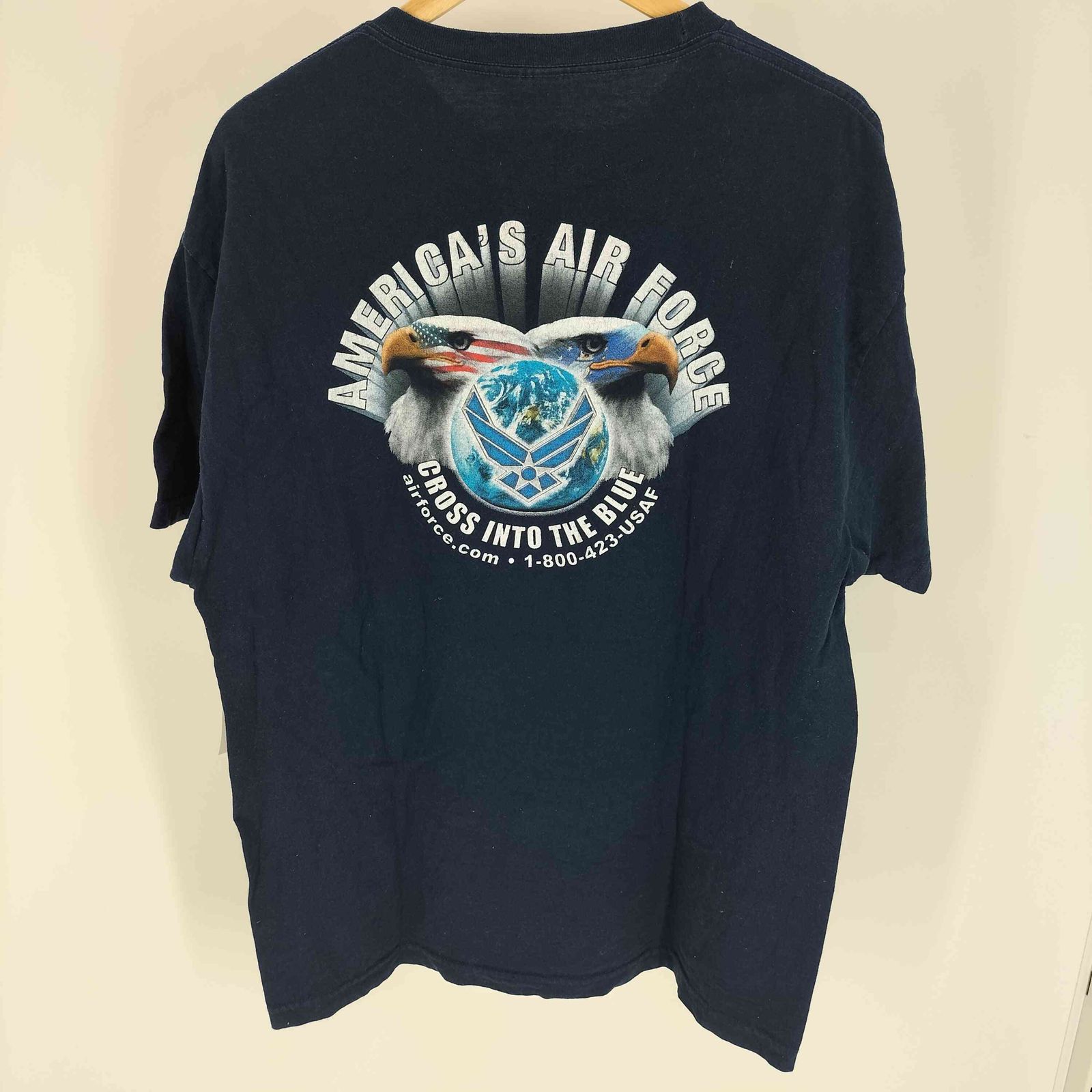 ユーズドフルギ USED古着 90-00S USA製 murina ボディ U.S.AIR FORCE 両面プリント S/S TEE アニマル メンズ  import：XL - メルカリ