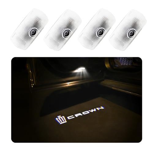 Crown 16-01_4個セット-前後ドア用 新型クラウン16代目 カーテシライト ドアウェルカムライト カーテシランプ LEDロゴ投影 トヨタクラウン16代目 SH35型 カーテシ 車用ドアランプ対応トヨタ 16代目