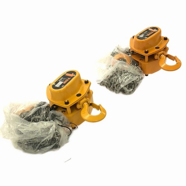 未使用品 キトー/KITO チェーンブロック CB010 荷重 1t 揚程 2.5m マイティ M3 代引き可♪ ☆未使用品2個セット☆KITO キトーマイティ チェーンブロック M3形