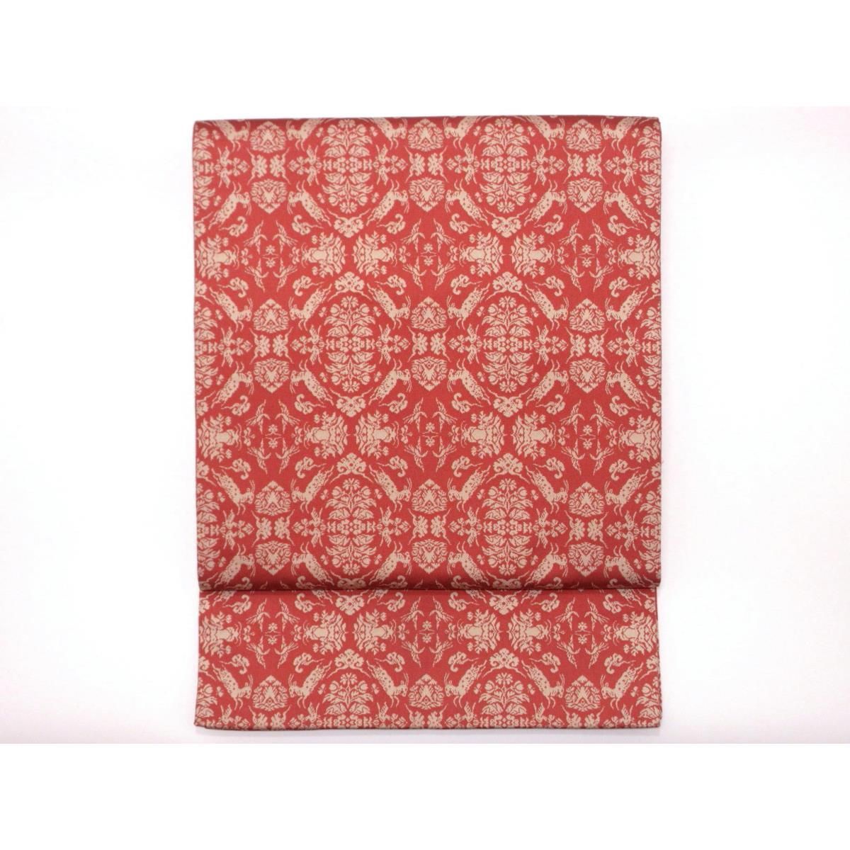 名古屋帯 龍村美術織物 開き名古屋 全通柄 