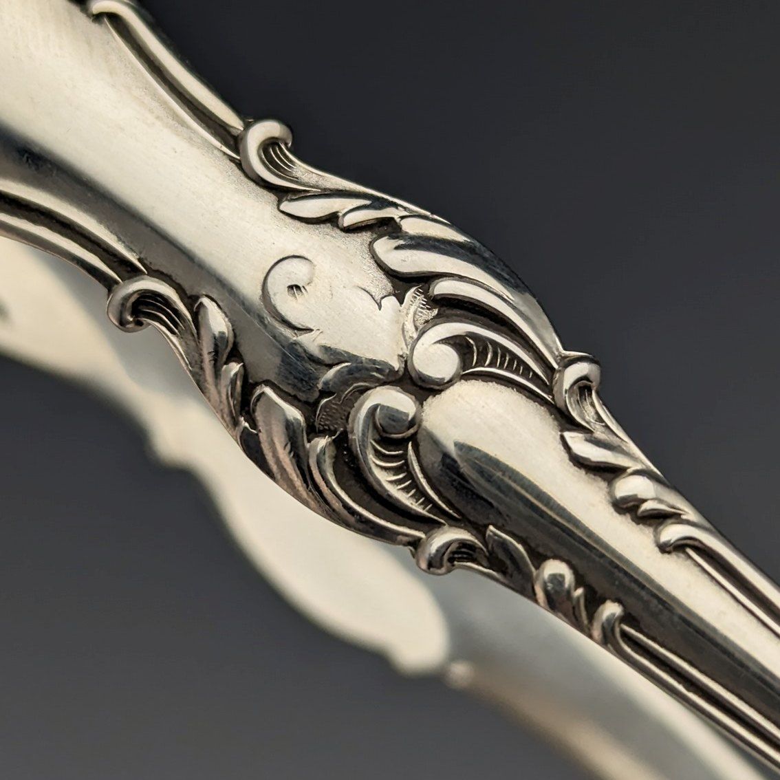 1905年頃 米国アンティーク 純銀製 クロウハンド シュガートング 29g MANCHESTER MFG 1905年頃 米国アンティーク 純銀製 クロウハンド シュガートング