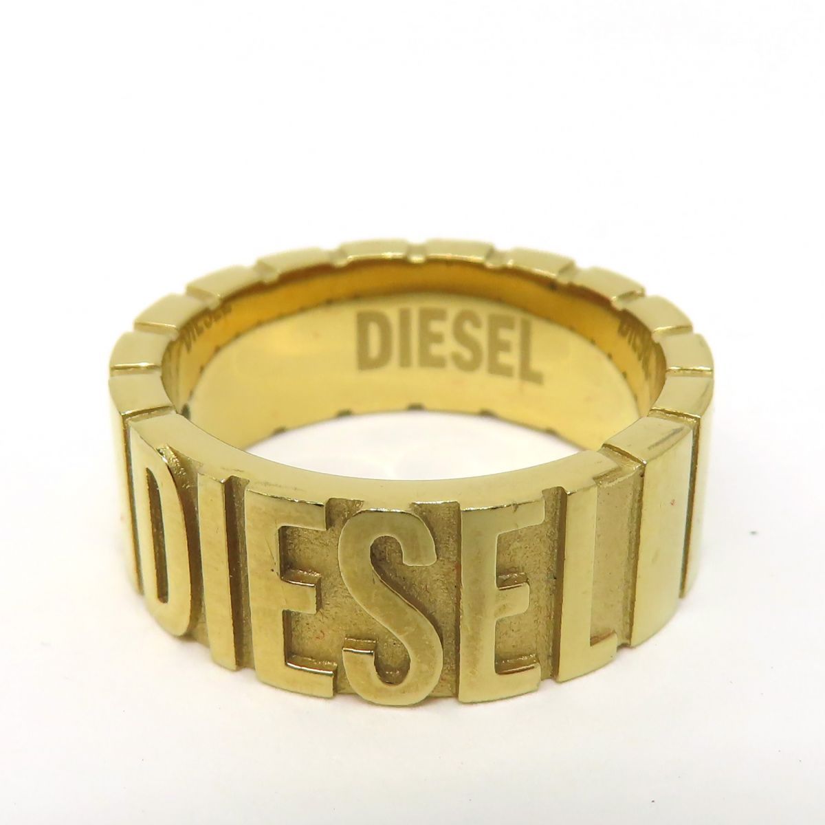 DIESEL ディーゼル ステンレススチール ゴールド リング 指輪 サイズ 
