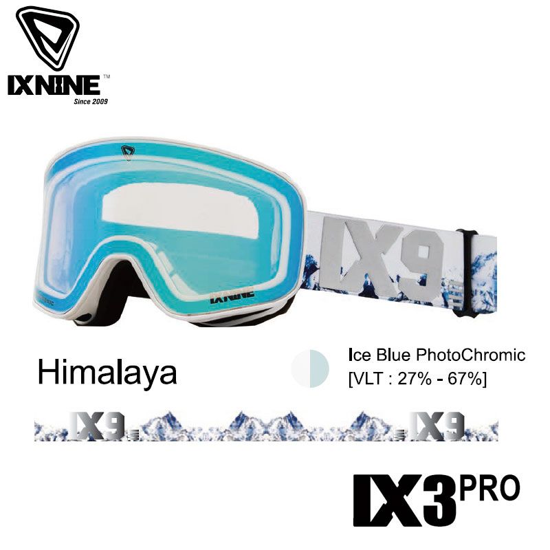 アイエックスナイン ix9 IXNINE Himalaya 24-25 IX3 PRO Photo Chromic Lens スキー スノーボード ゴーグル ユニセックス 日本正規品
