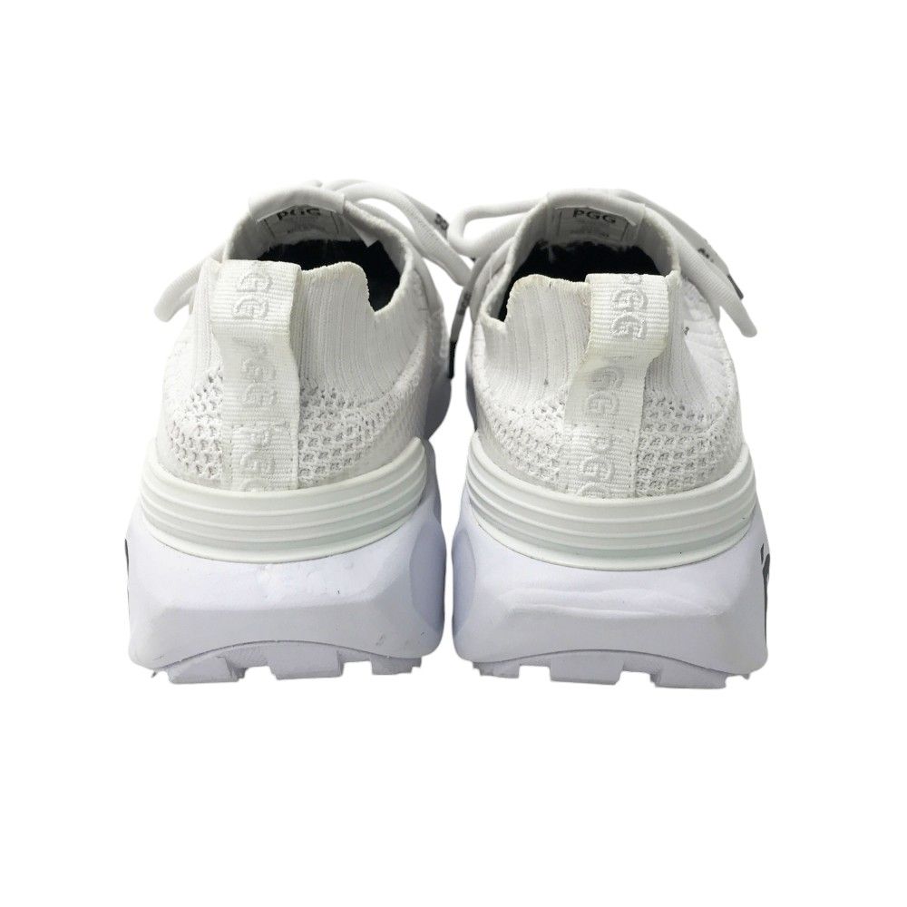 新品未使用 ✨PEARLY GATES スパイク ゴルフ　ホワイト　24.0 THE SHOES SUPER LOGO スパイクレスゴルフシューズ (LADIES