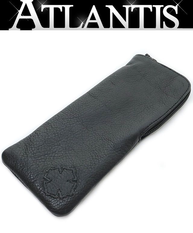 クロムハーツ メガネケース レザー クロスパッチ ダガーファスナー クロス CHROME HEARTS 銀座店 クロムハーツ アイウェアケース