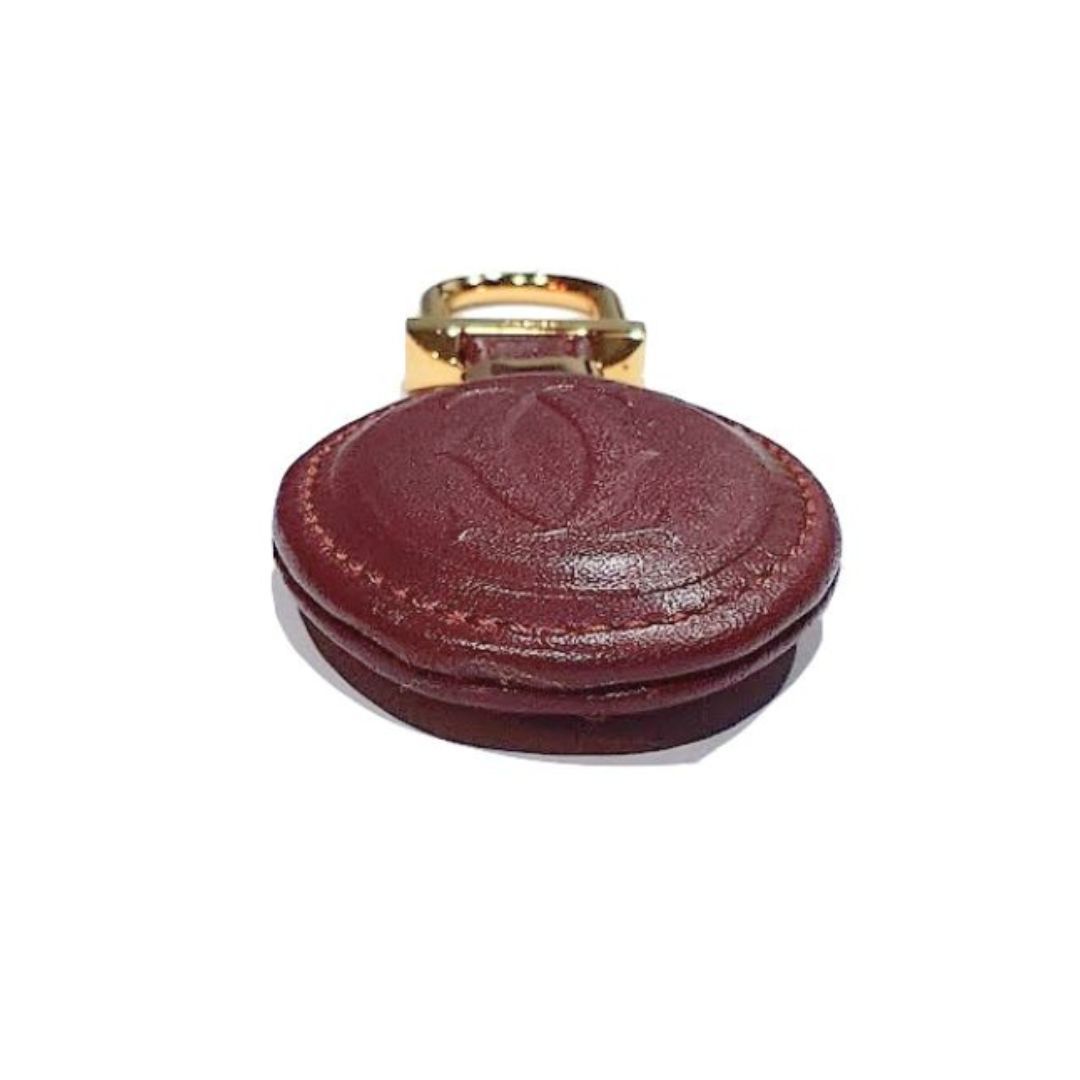 Cartier カルティエ マストライン 2C キーホルダー キーリング チャーム レザー ボルドー - メルカリ