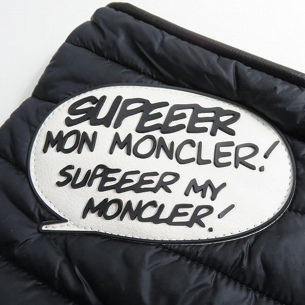 MONCLER モンクレール pochette レザーワッペン クラッチバック - メルカリ