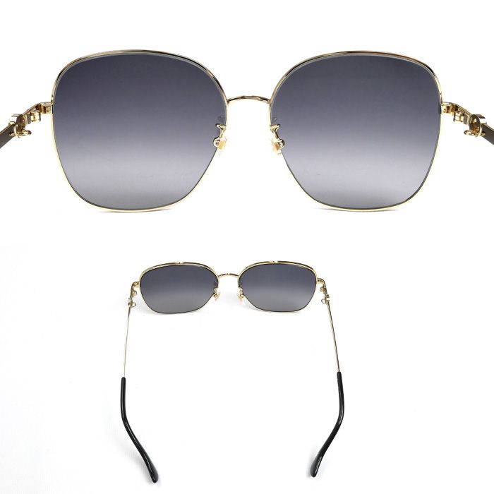 GUCCI グッチ インターロッキングG サングラス ゴールド GG1089SA 001 61□15-145 チェーン付き ユニセックス【中古】【美品】 GUCCI グッチ インターロッキングG サングラス ゴールド GG1089SA 001