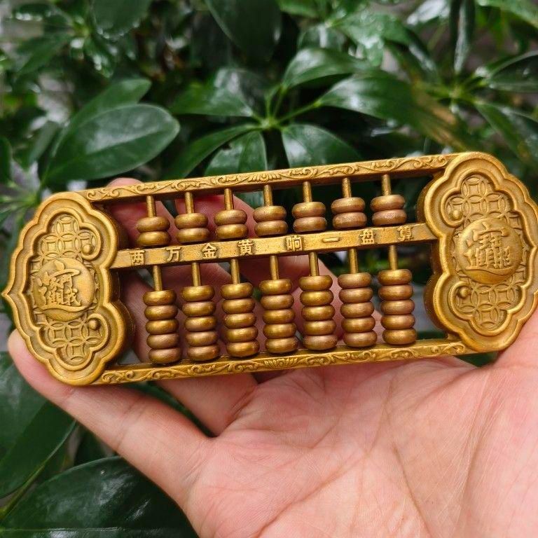 銅 細工 八方来財 招財進宝 そろばん 装飾品 工芸品 置物 - メルカリ