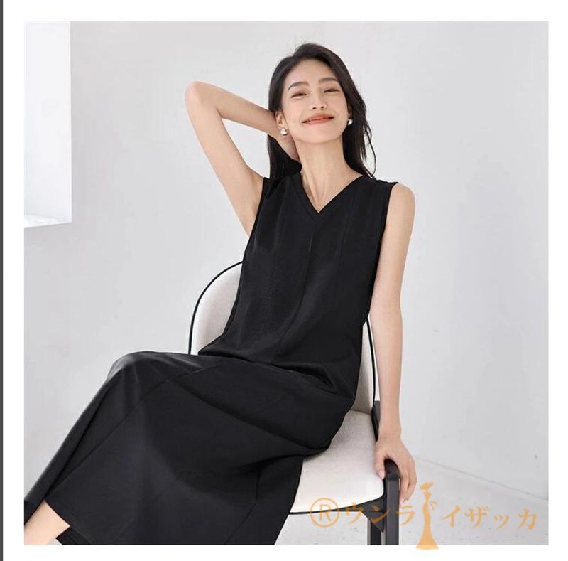 ワンピース レディース 未使用 ノースリーブ ロング ワンピース