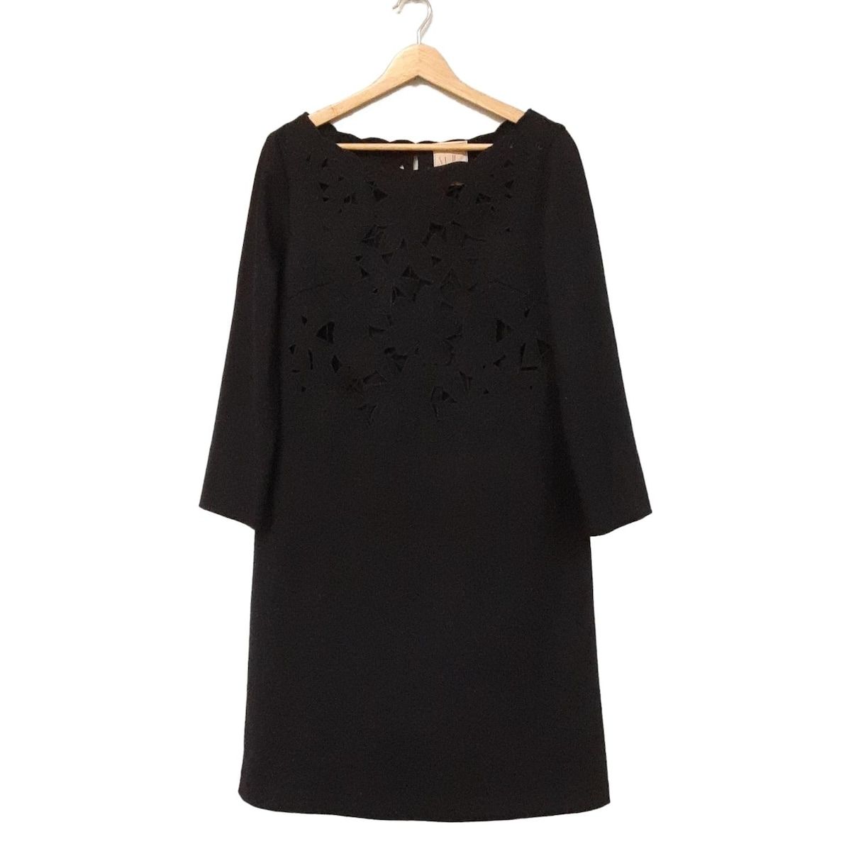 美品★シビラ SYBILLA セットアップ 黒  ワンピース M 切り替えジョーゼットジャージードレス(ドレス) | Sybilla