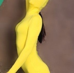 全身タイツ 薄い生地 黄色い 男性女性兼用 ESサイズ ゼンタイ