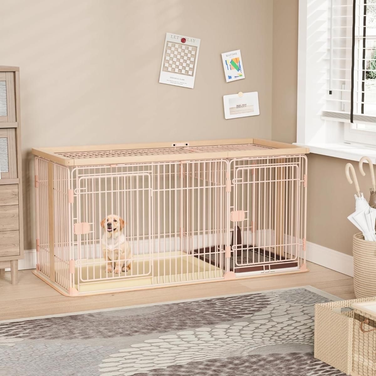 犬 ケージ 犬 ゲージ 犬ゲージ 幅146×奥行68×高さ70cm Amazon | Petnniko 犬 ケージ 犬 ゲージ 犬ゲージ 幅146×奥行68×高さ