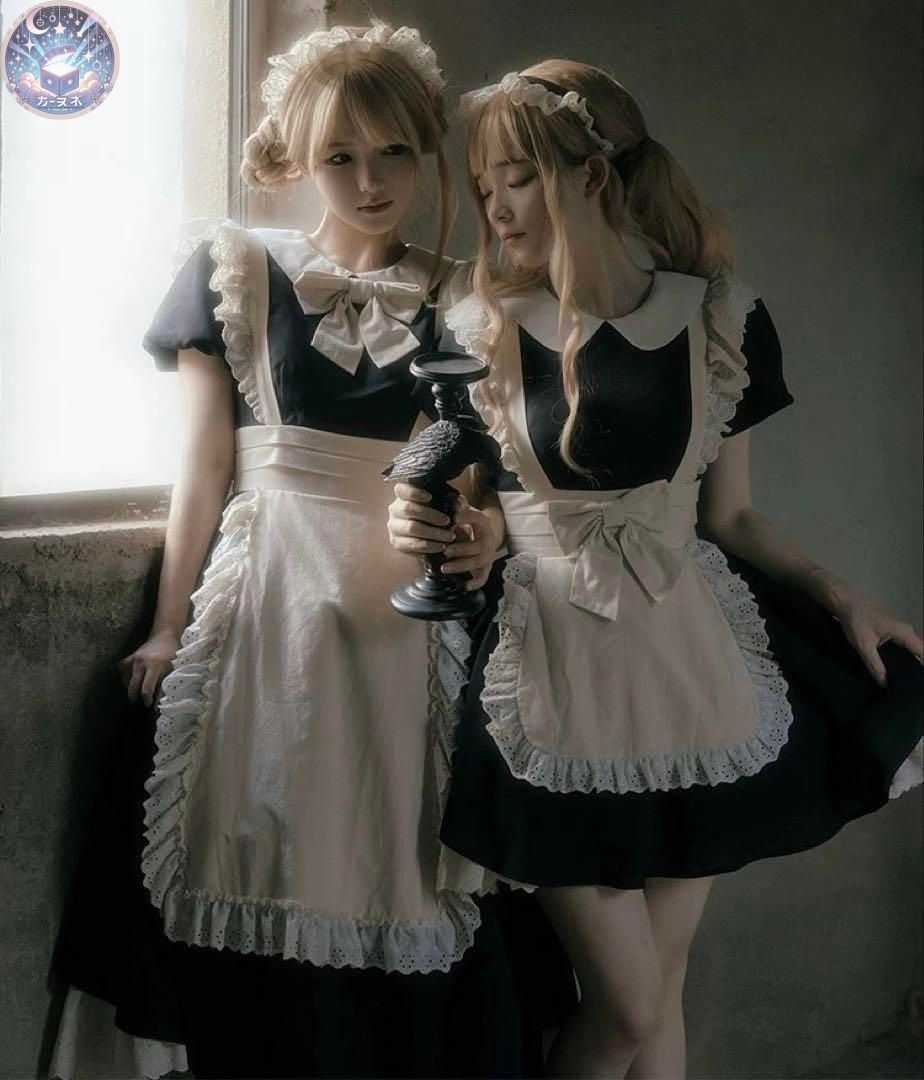 ♥ kiss kiss クラロリ メイド服 セット ワンピース ロング丈 双子ロリ