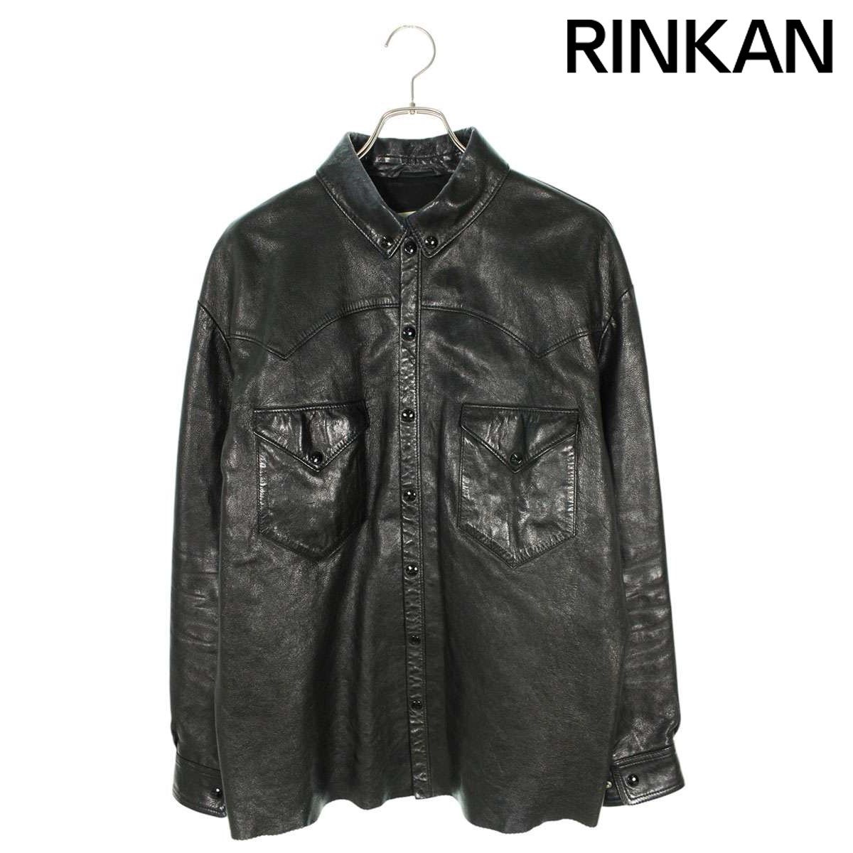 グッチ 544711 XNAAV レザーシャツブルゾン メンズ 48 - メルカリ