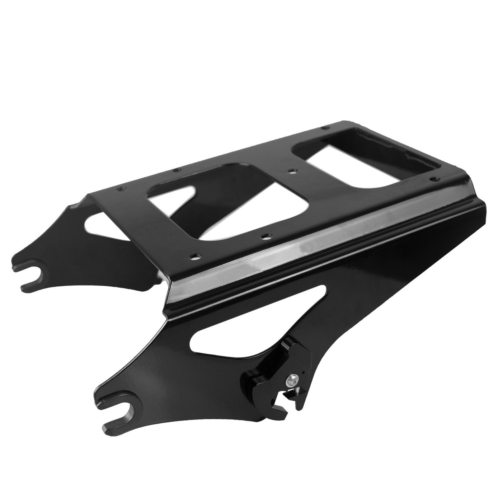 ハーレー ツーリング用 2009-2013 ロードキング ストリートグライド対応 ブラック クイックリリースリアラゲッジラック 後部荷物台WP 28
