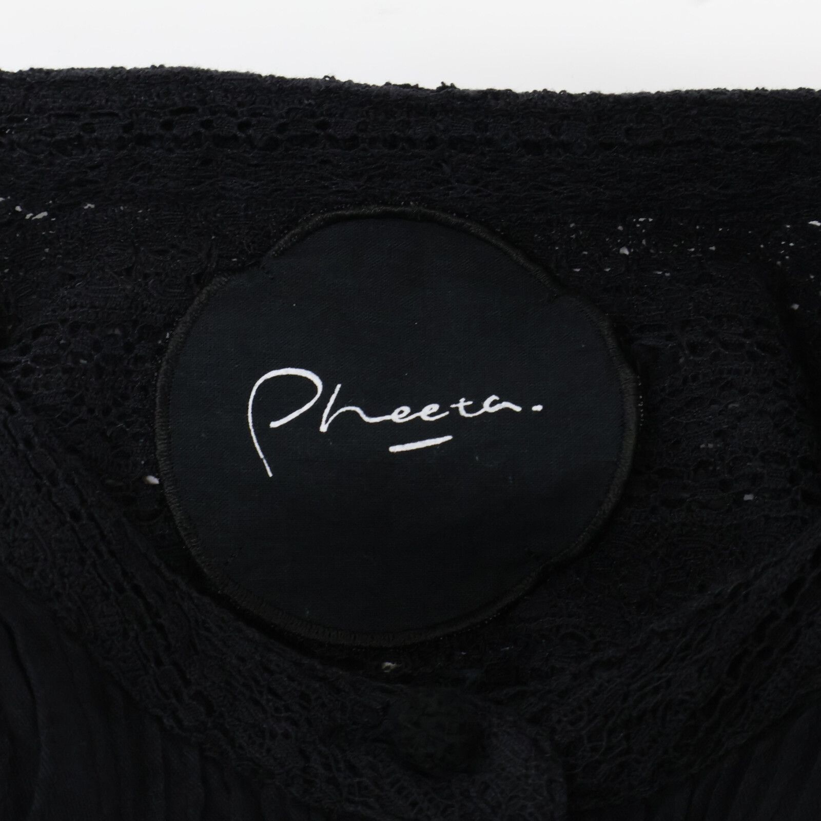 Pheeta フィータ 23SS ﾌﾞﾗｯｸ 8911-699-0055 ﾉｰｶﾗｰﾚｰｽｼｬﾂ 表記なし  