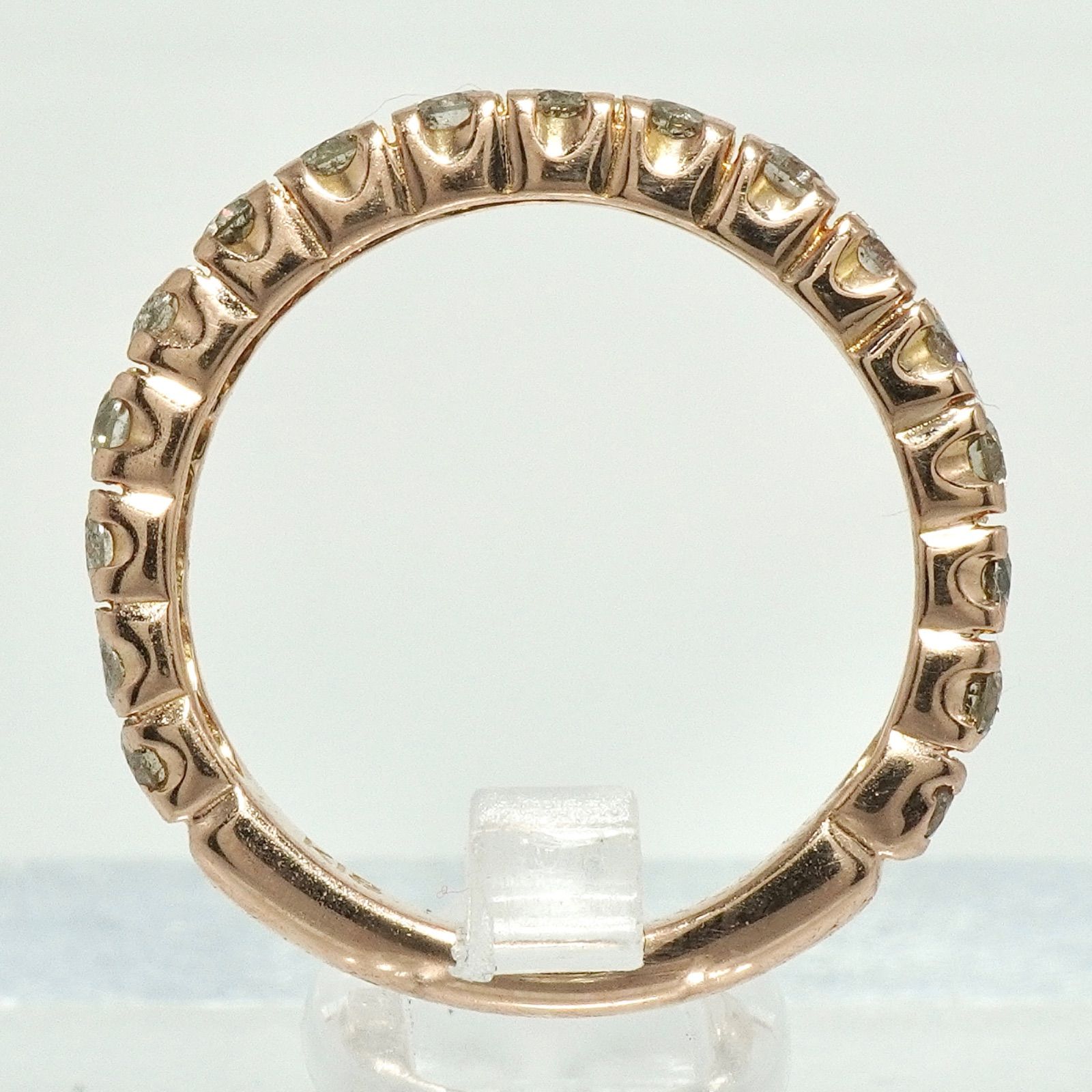 ダイヤ リング エタニティ ダイヤモンド K18PG 指輪 ピンキーリング 小指 ダイヤ リング エタニティ ダイヤモンド K18PG 指輪 ピンキー